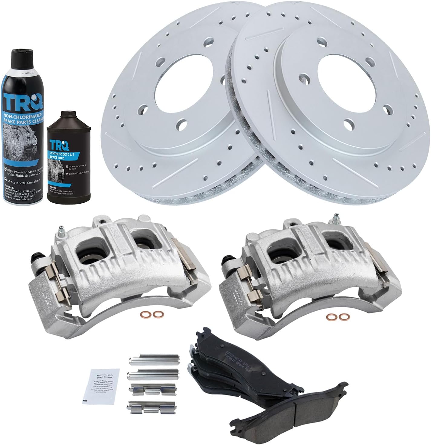 TRQ Front Performance Brake Pad & Rotor Kit for Ford Expedition