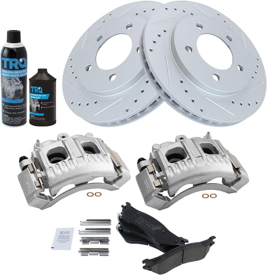 TRQ Front Performance Brake Pad & Rotor Kit for Ford Expedition