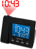 Projection Alarm Clock with Radio & Dual Alarm - Clear Time Projection