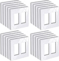 BESTTEN 20 Pack 2-Gang Screwless Wall Plate USWP6 - Clean Gloss Snow