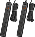 Power Strip Surge Protector 7 Outlets 4 USB Ports - Slim Flat Plug