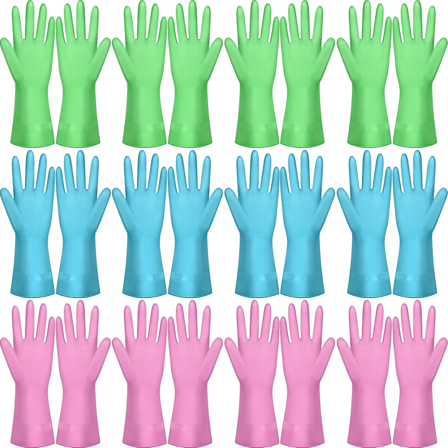 Yoande 12 Pairs Reusable Waterproof Cleaning Gloves