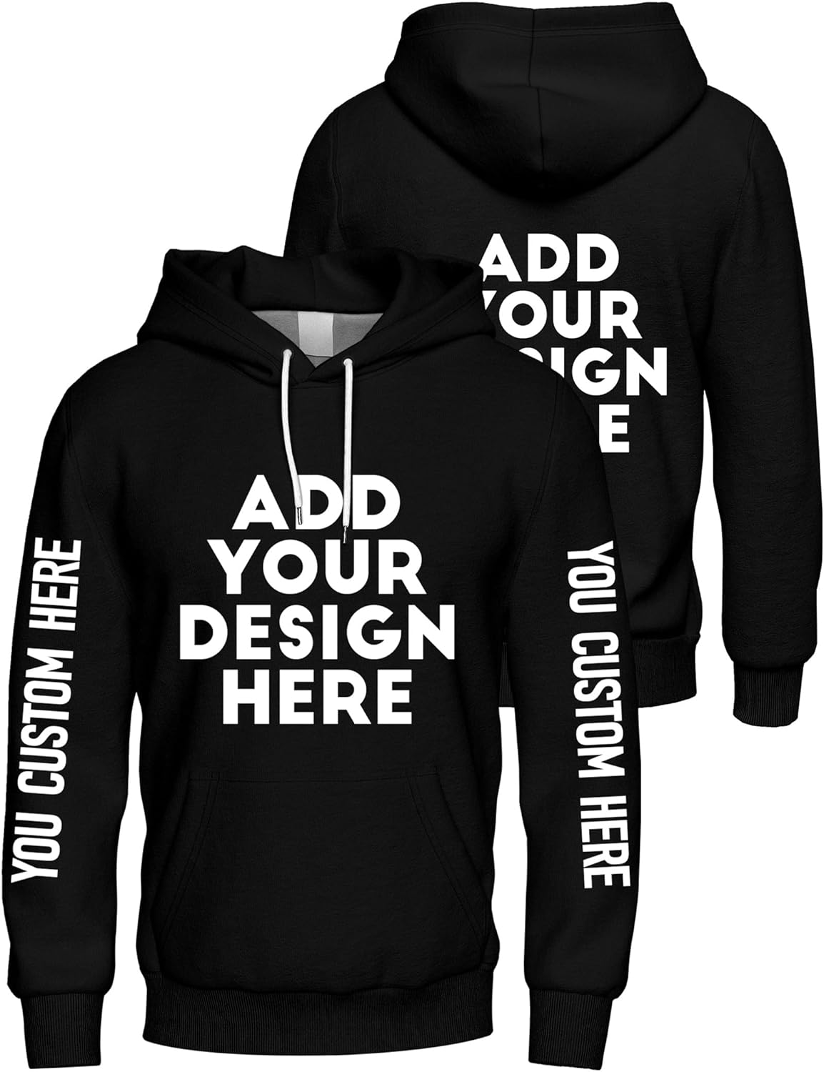 Custom Men's DIY Print Hoodie by SHEST