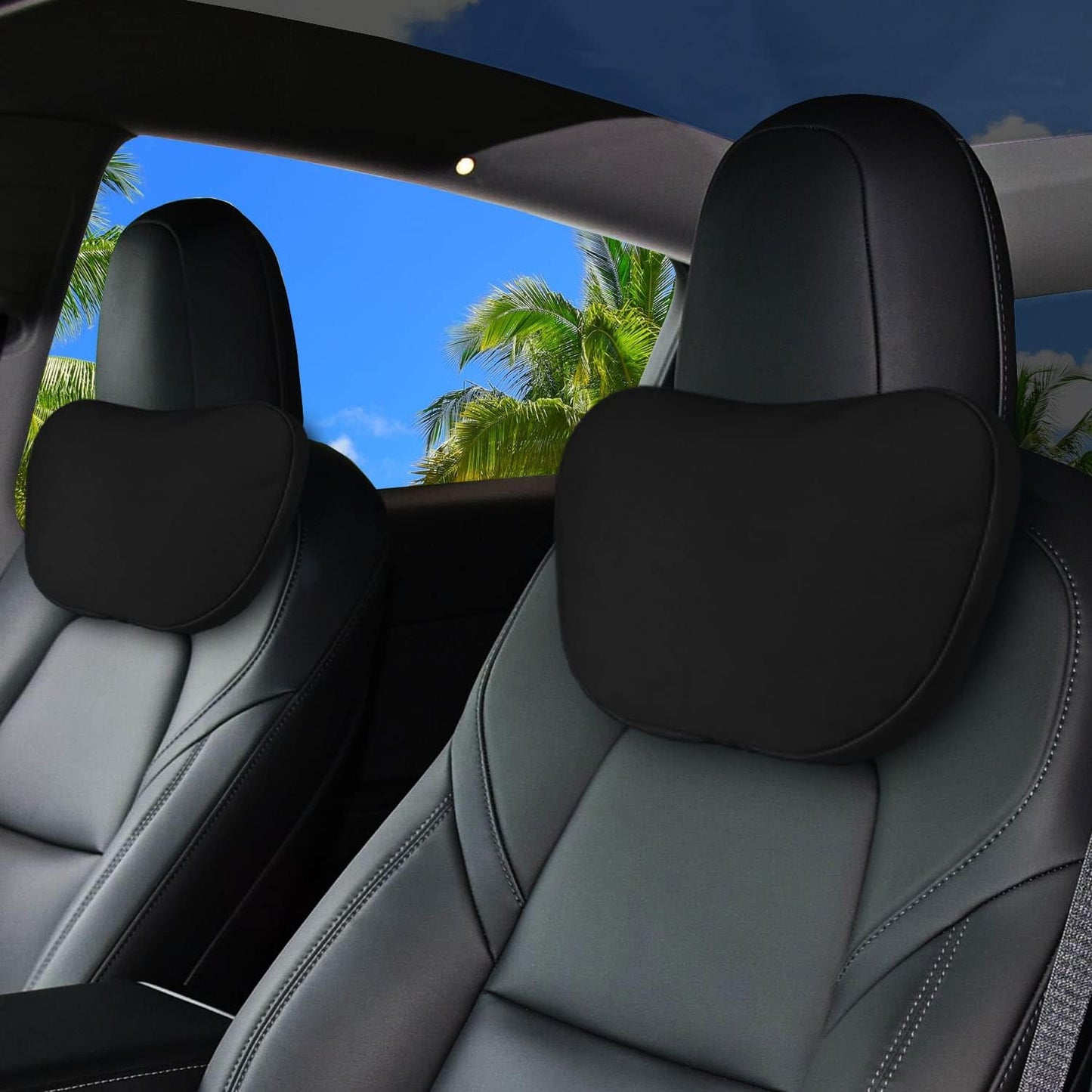 2 Pack Car Headrest Neck Pillow for Tesla Model 3 Model Y