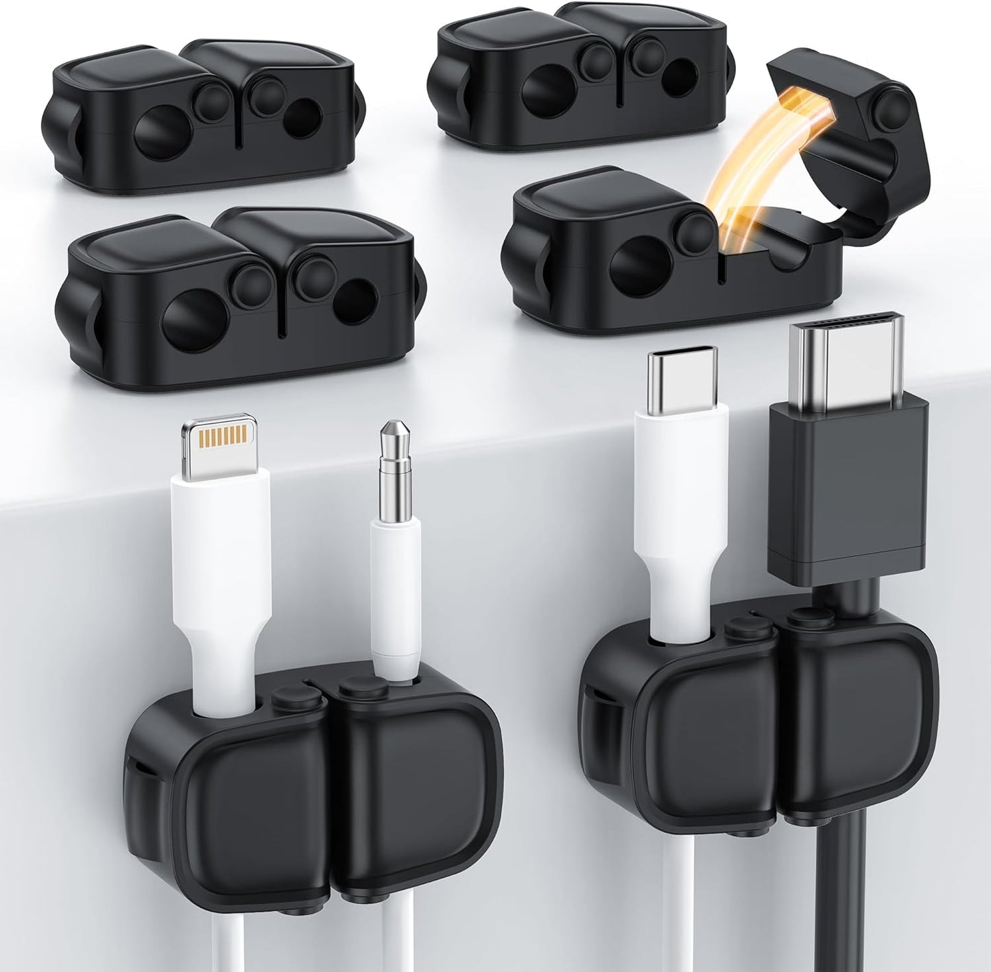 LOXP Magnetic Cable Clips - Smooth Cord Holder