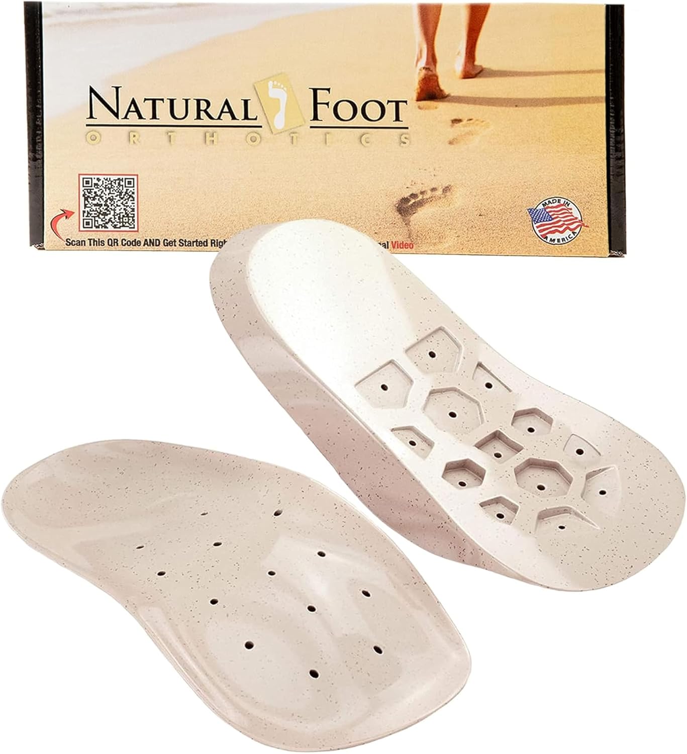 Natural Foot Orthotics 3/4 Stabilizer Insoles for Foot Pain Relief