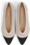 Women's Pointed Toe Knit Ballet Flats - Comfortable All-Day Wear any