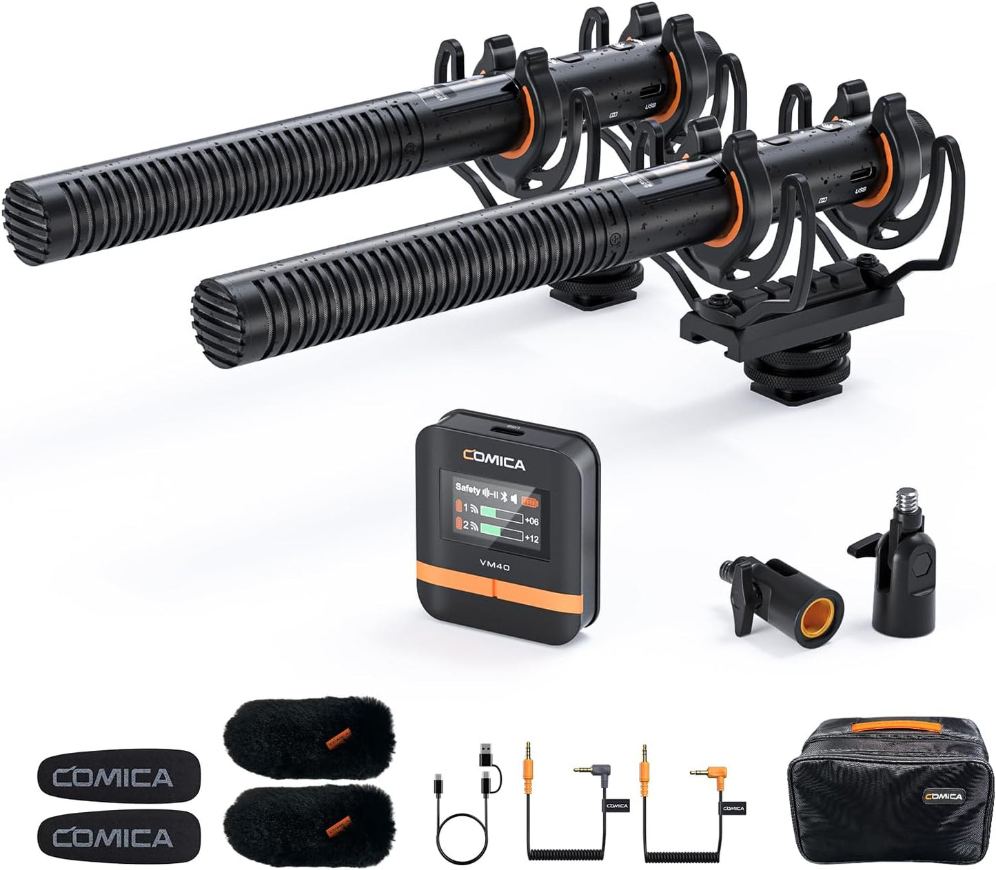Comica VM40 Dual-Channel Shotgun Microphone for Professionals