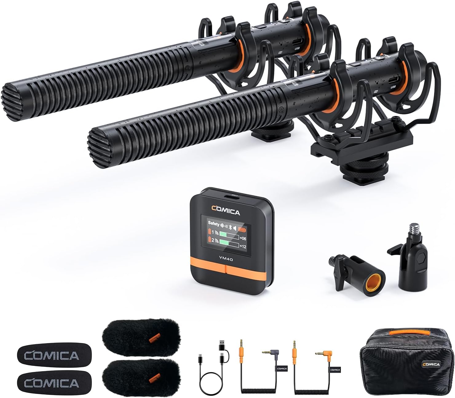 Comica VM40 Dual-Channel Shotgun Microphone for Professionals