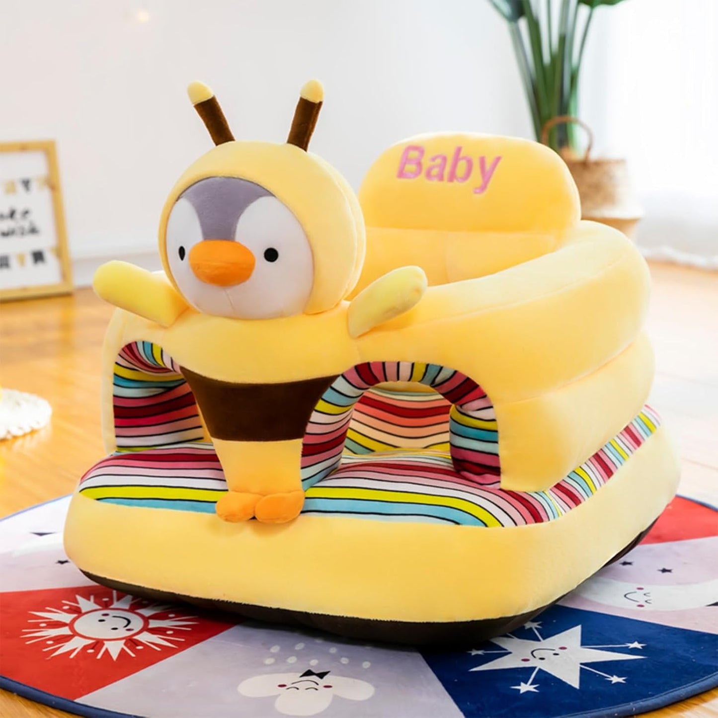 Baby Seat for 3-24 Month Infants - Plush Cartoon Animal Sofa
