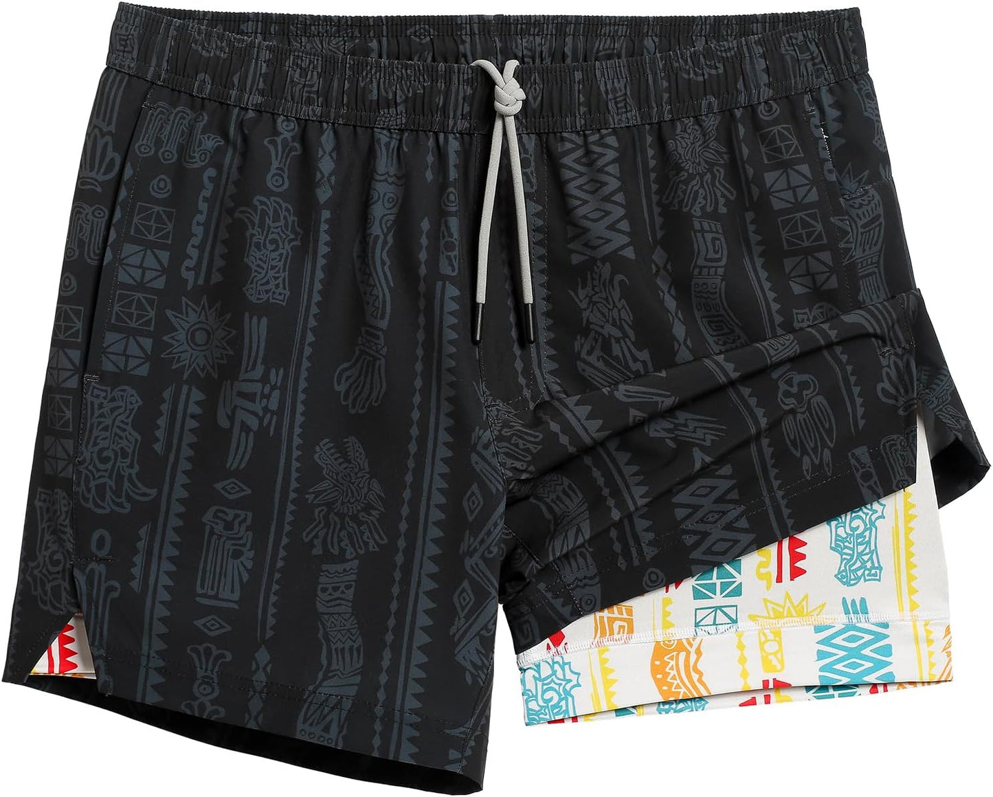 maamgic Mens 5in Gym Running Shorts for Men 2 in 1 Quick Dry