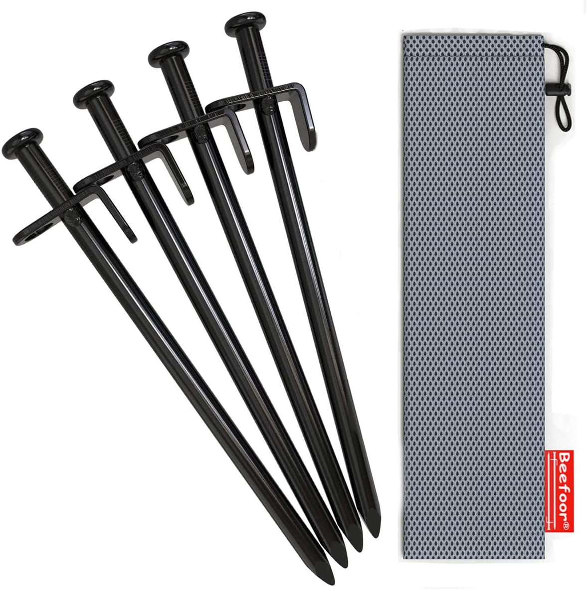Unbreakable 8 Camping Stakes 4-Pack by BareFour