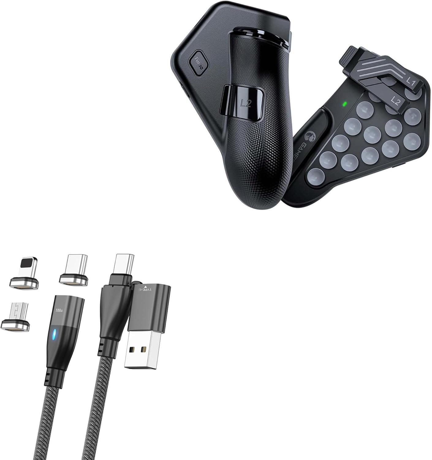 Jet Black 100W Magnet Charging Cable