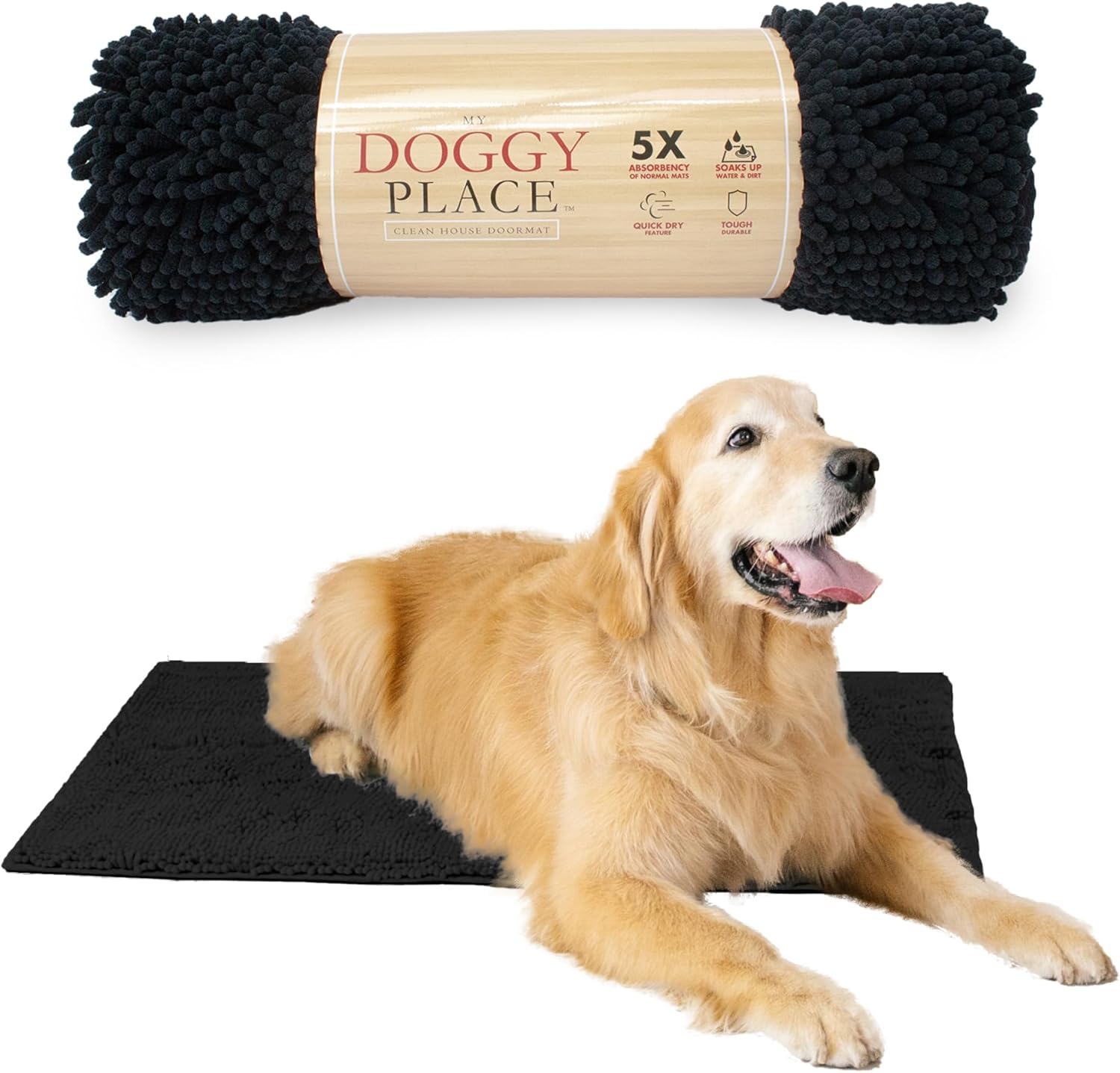 Microfiber Dog Mat for Muddy Paws - Absorbent and Quick-Drying