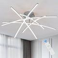 Semi Flush Mount Ceiling Light 6-Light LED Chandelier - Dimmable Color