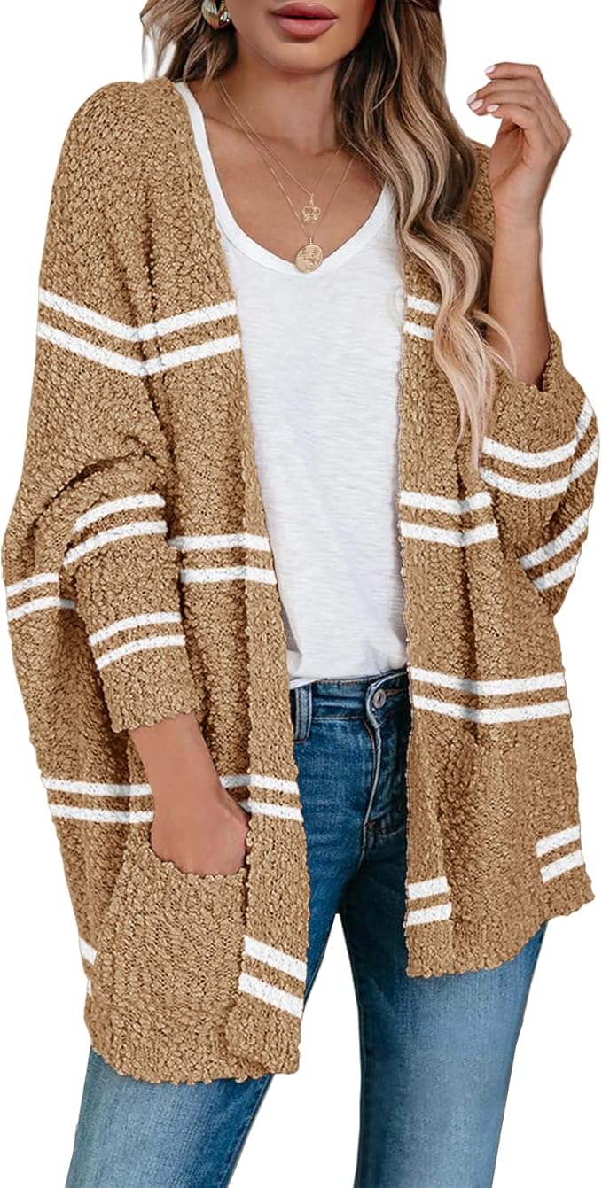 Saodimallsu Women's Chunky Popcorn Cardigan for Cozy Style