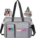 Teacher Tote Bag 15.6in Laptop Bag with File Folder & Insulated Pocket