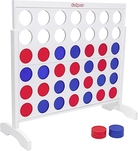 GoSports 4 Foot Width Giant Portable 4 in a Row Game for Fun