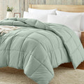 Homelike Moment Comforter Queen Size - Lightweight All-Season Green