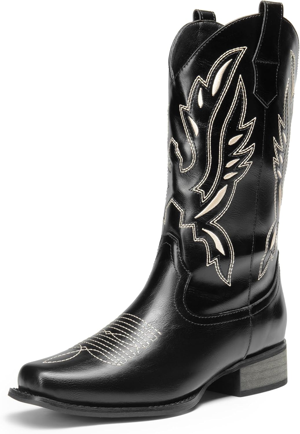 DREAM PAIRS Women's Square Toe Cowboy Boots for Any Occasion