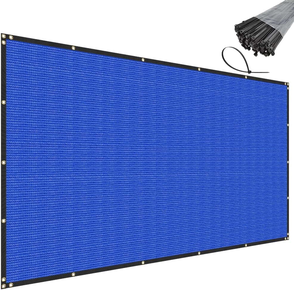 SunnyRoyal 4ft x 25ft Blue Privacy Fence Screen for Outdoor Use