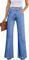 Wide Leg Jeans High Waisted Baggy Denim Pants - Flattering Everyday