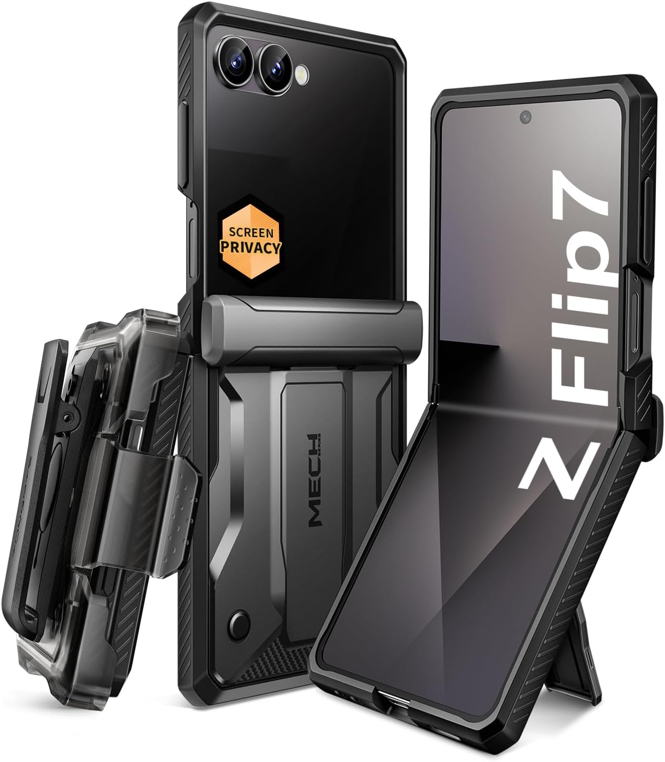 TONGATE Galaxy Z Flip 7 Case with Privacy Screen Protector