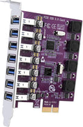 7X 5Gbps USB-A Ports PCIE USB 3.0 Expansion Card - Add Seven USB 3