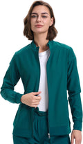 Front Zip Scrub Jacket for Women - Comfortable Nurse Workwear