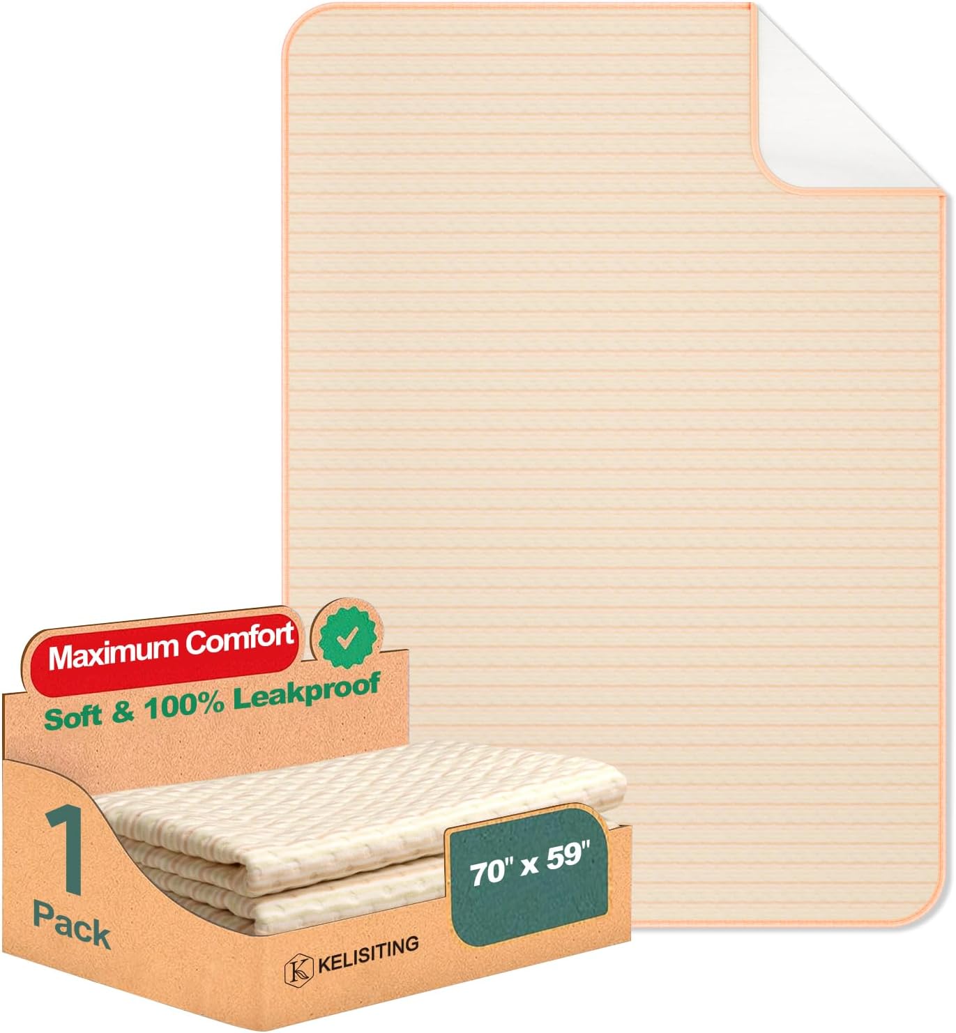 King Size Bed Pads for Incontinence - Washable Waterproof Comfort