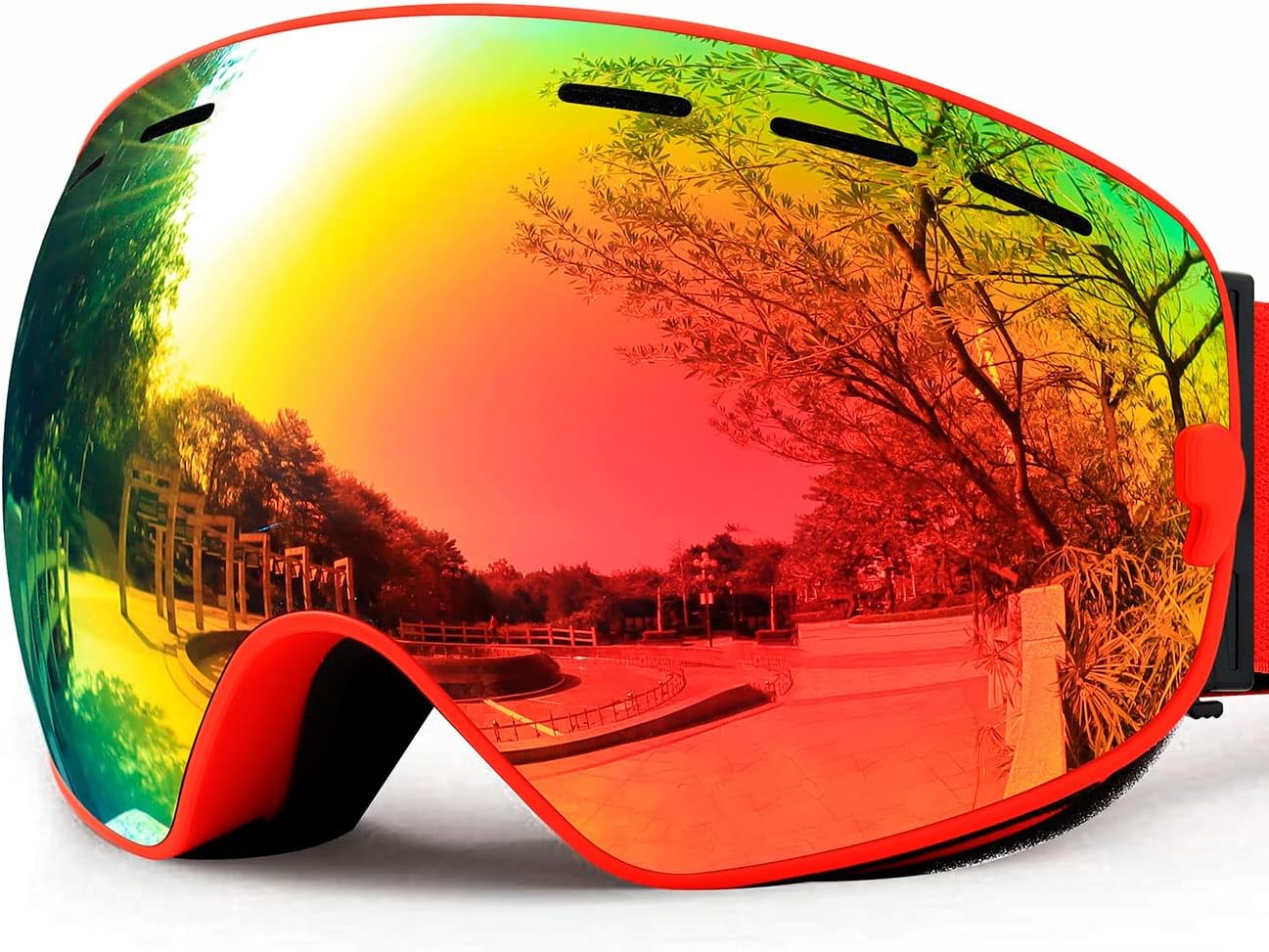 SPOSUNE UV400 Over Glasses Ski Goggles