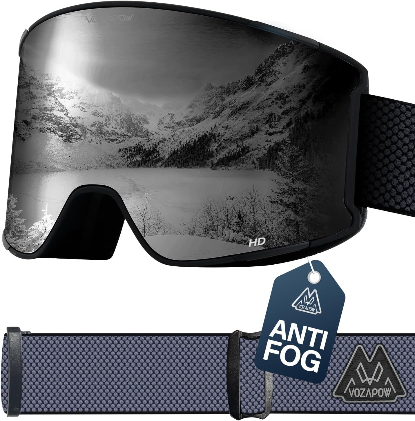 VOZAPOW Anti-Fog Magnetic Snow Goggles