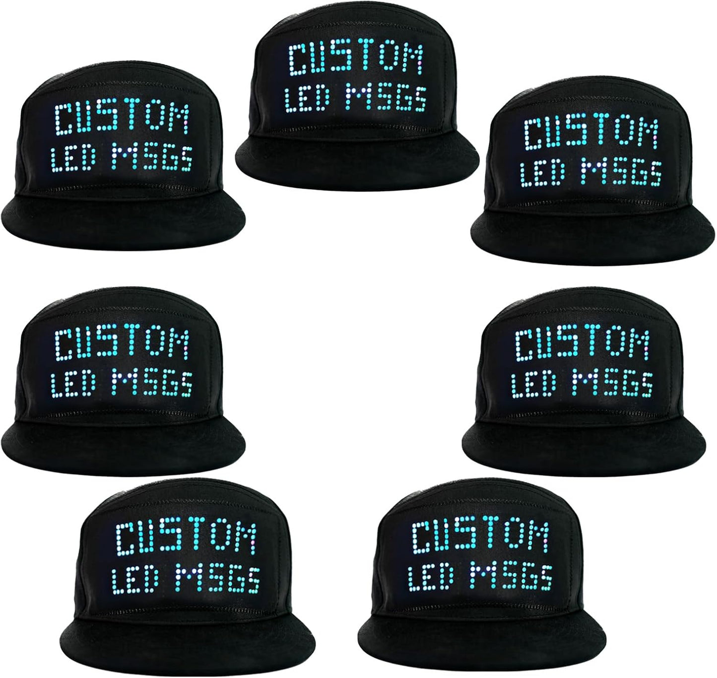 LED Display Baseball Cap with Bluetooth for Personalized Messages