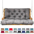 Porch Swing Cushion with Backrest - Waterproof 60x40 Dark Gray