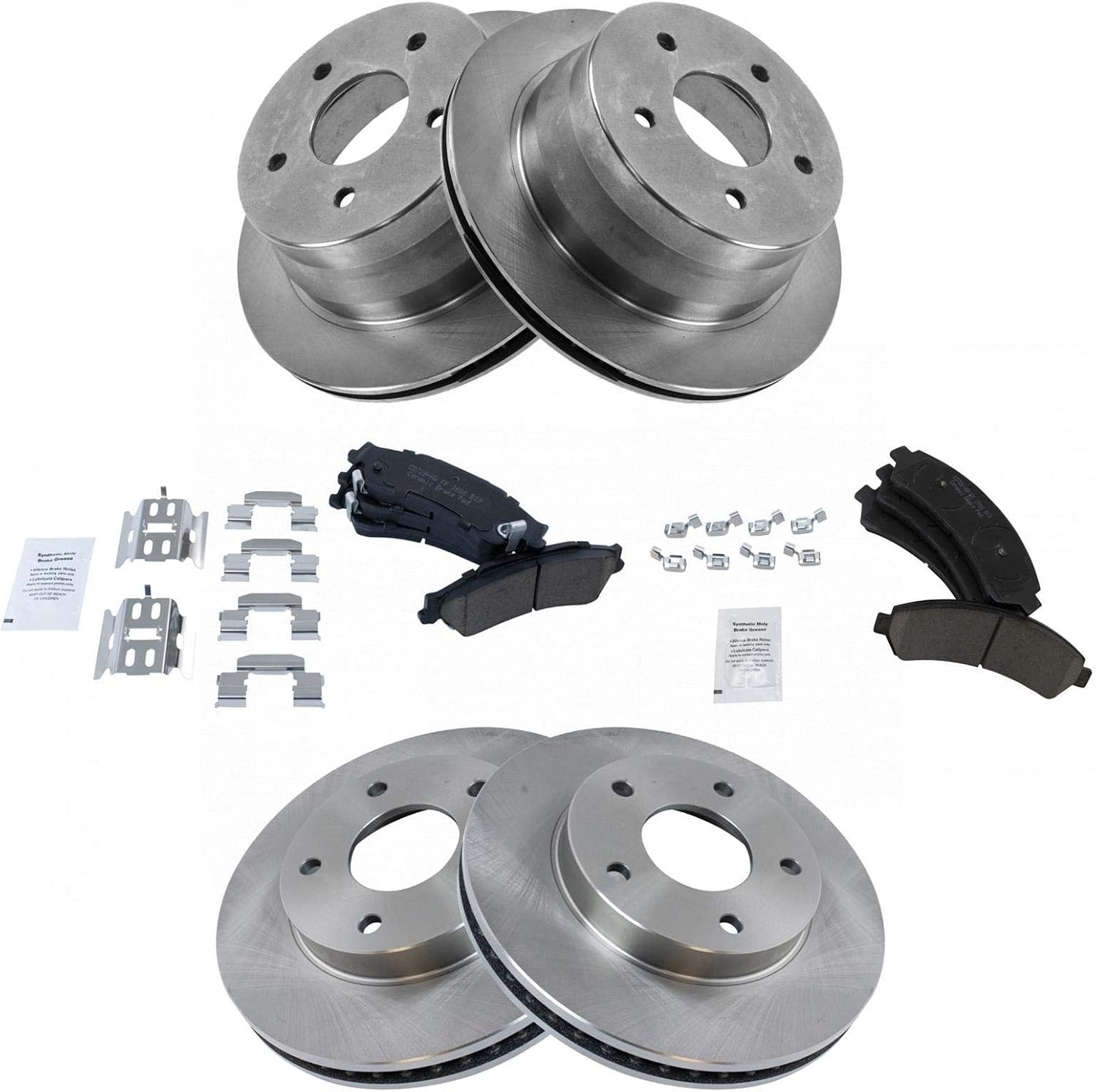 TRQ Front Rear Ceramic Brake Pad & Rotor Set Kit for Blazer