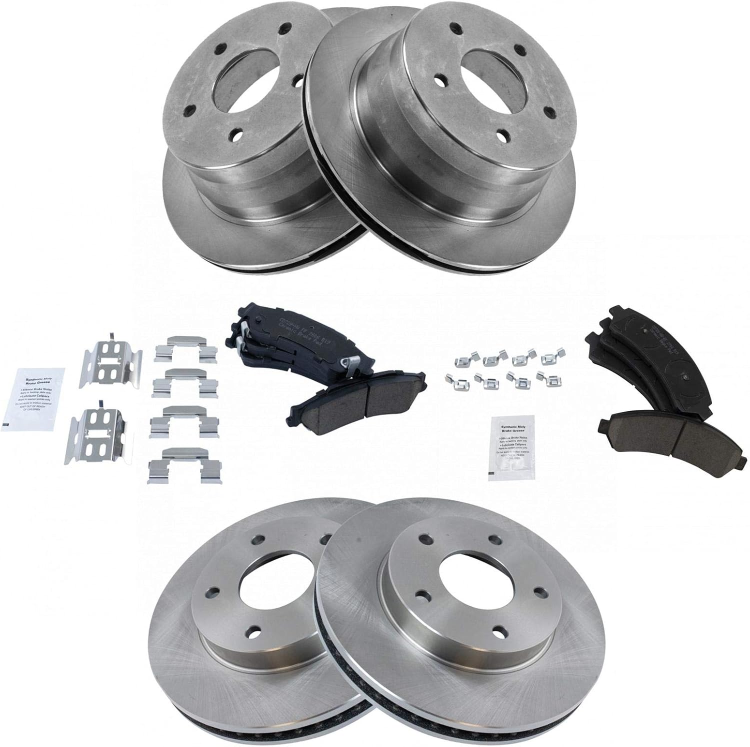TRQ Front Rear Ceramic Brake Pad & Rotor Set Kit for Blazer