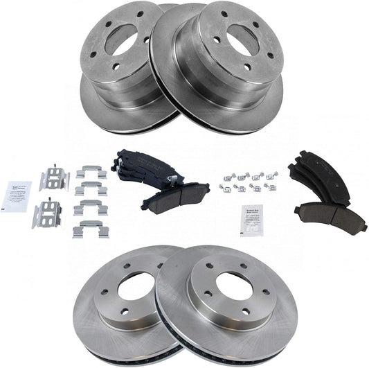 TRQ Front Rear Ceramic Brake Pad & Rotor Set Kit for Blazer