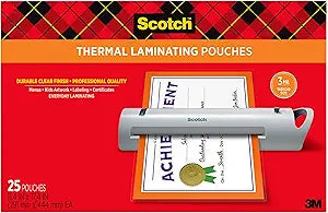 Scotch Thermal Laminating Pouches for Legal Size Documents