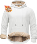 Pudolla Men's Sherpa Hoodie Pullover - Thick Fleece Lined Warmth