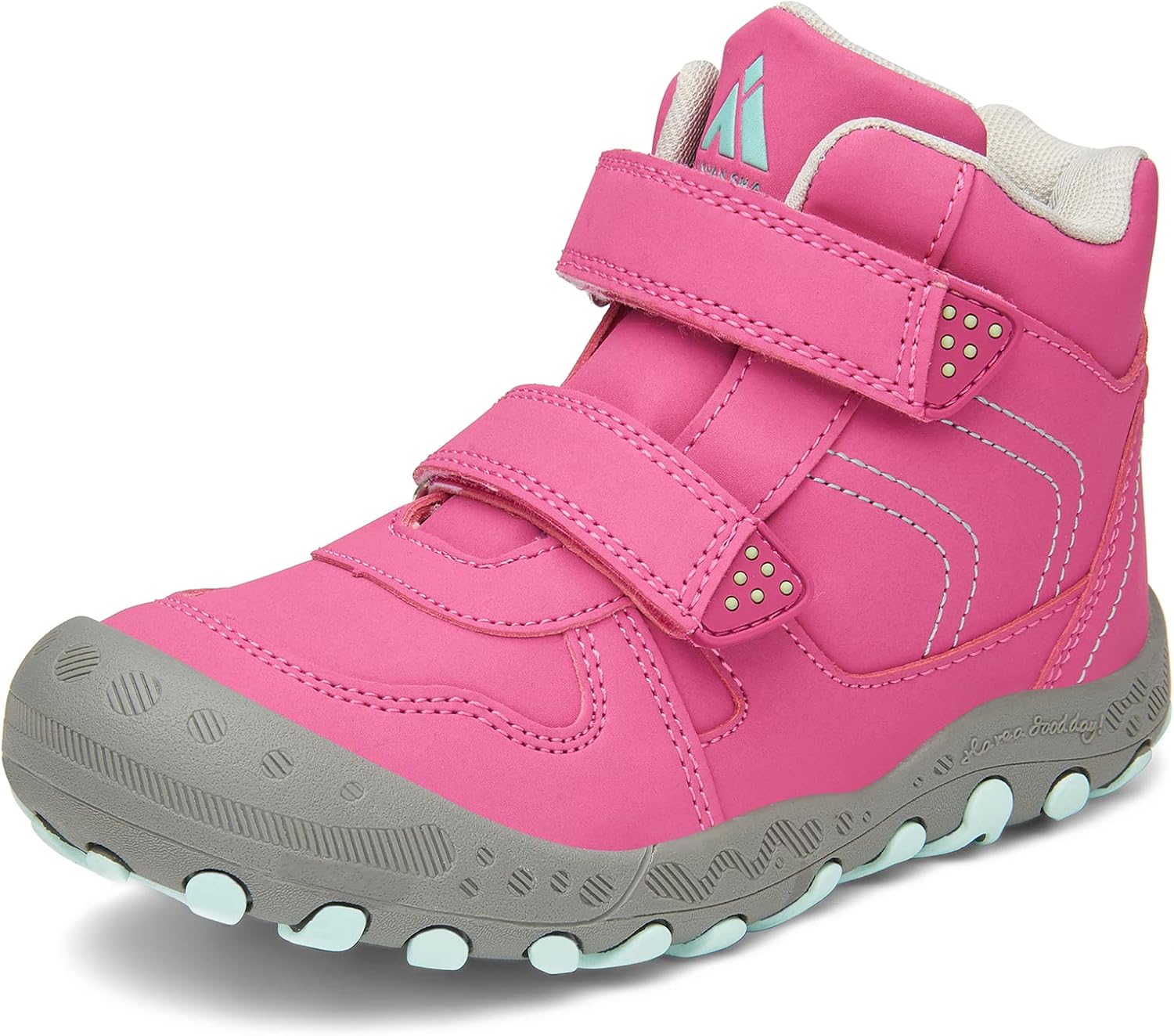 Kids' Hiking Boots with Hook and Loop by Mishansha