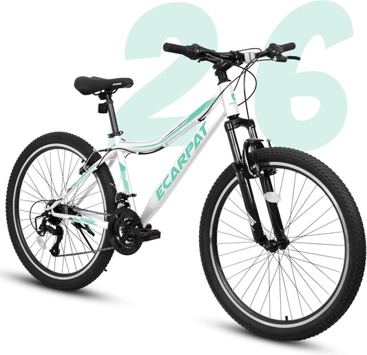 24 26 Inch Women Girls Mountain Bike with 21 Speeds and Brakes