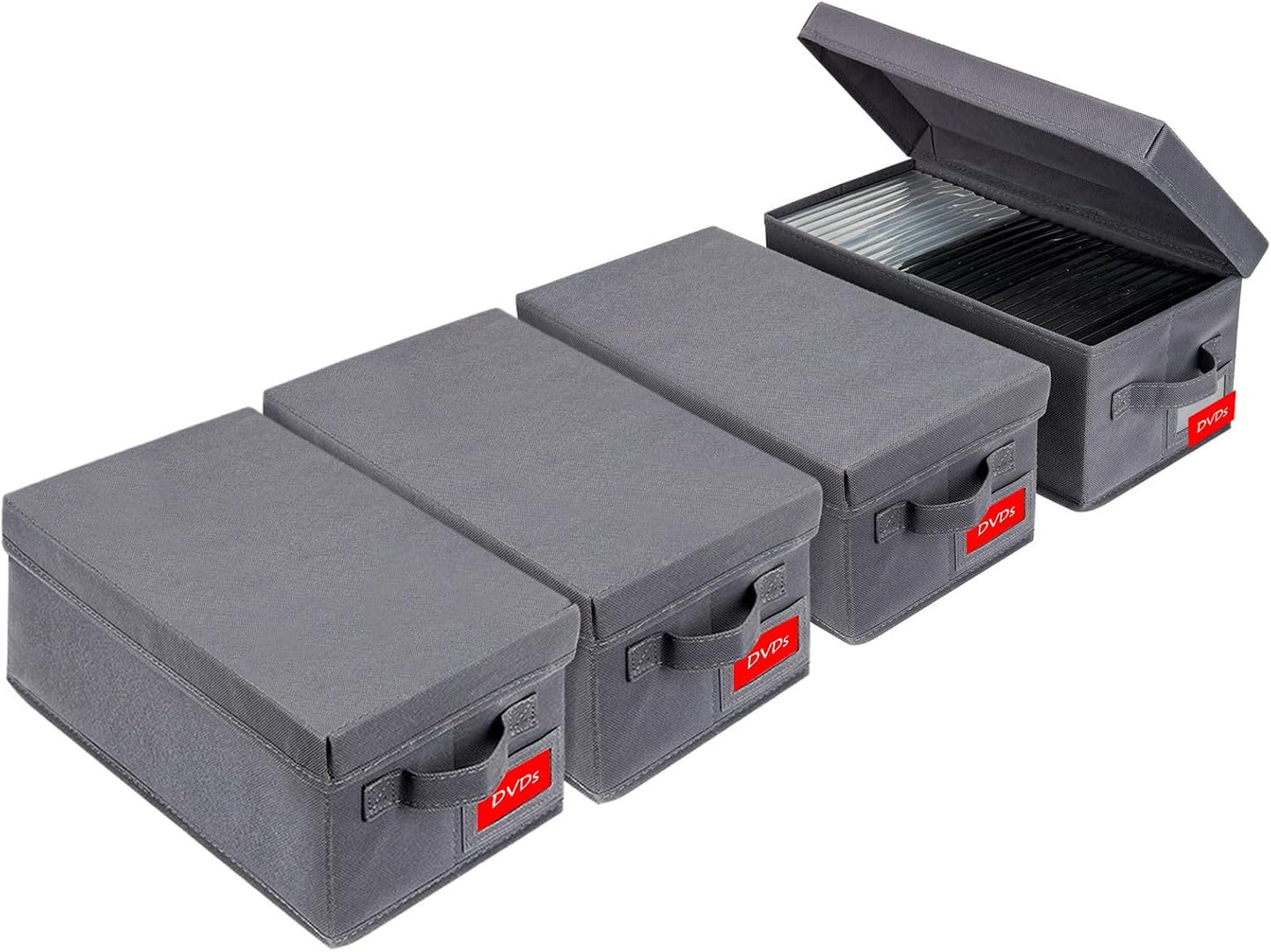 Upgrades DVD Storage Box - Stackable Organizer for 100 DVDs