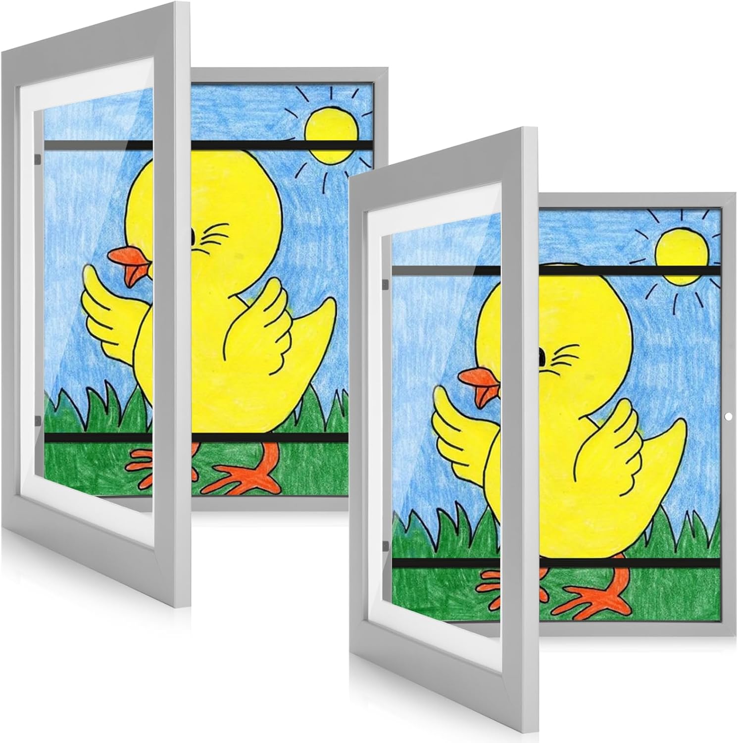 Kids Art Frames for Displaying 3D Artwork and Crafts - 2-Pack