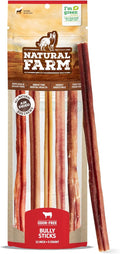 Natural Farm Bully Sticks Odor-Free 12 in 5 Count - Digestible Dental