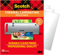 Scotch Thermal Laminating Pouches, 50 Count - Clear 3 mil Letter Size