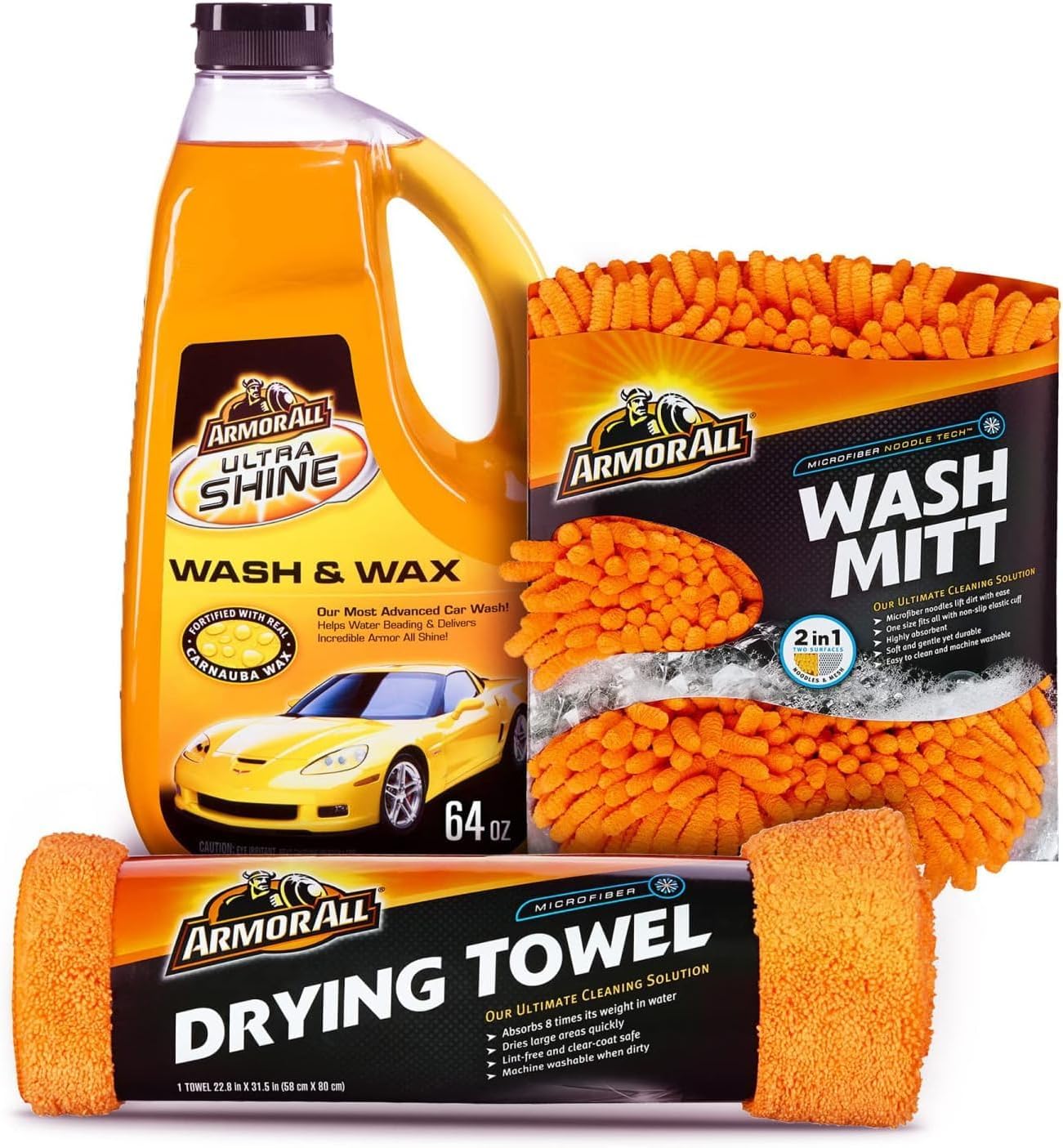 Armor All Car Wash Kit - Ultimate Clean in One!