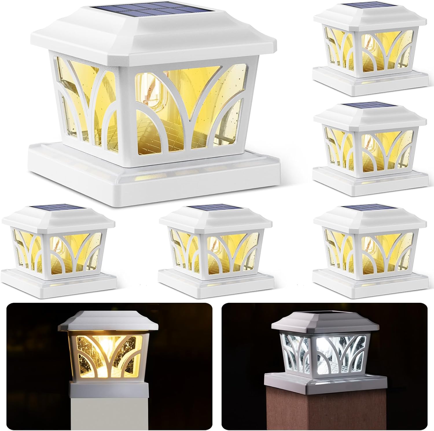 SIEDiNLAR Solar Post Cap Lights for Outdoor Deck and Fence