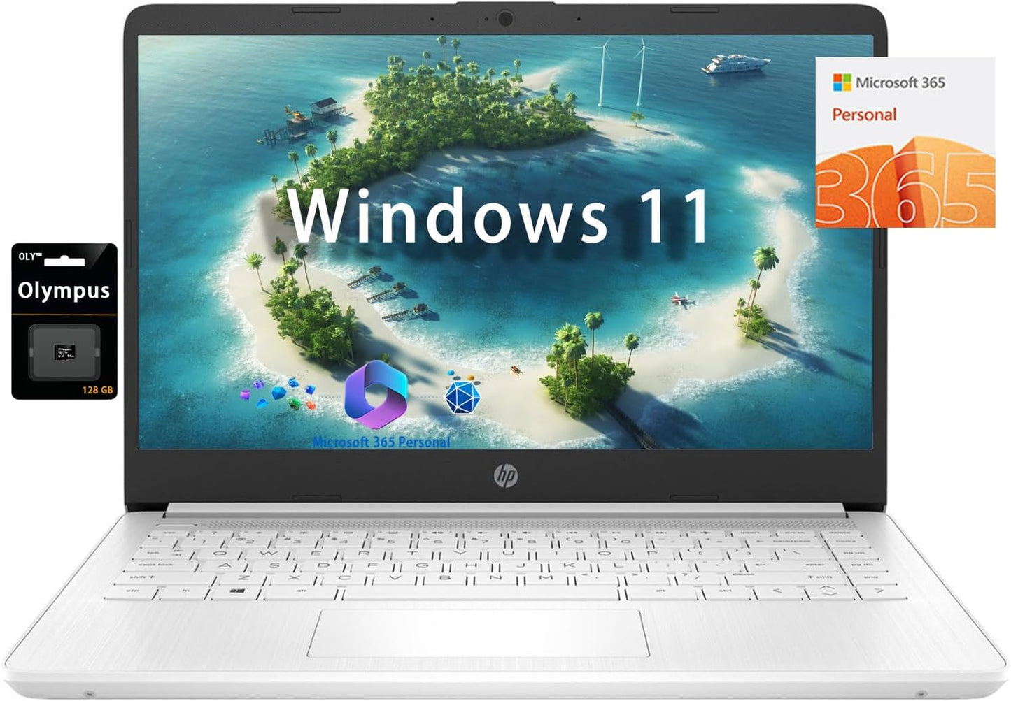 HP 14 HD Student Business Laptop with Intel Quad-Core N4120