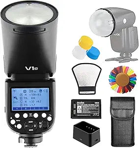 Godox V1-C Flash for Canon: 76Ws TTL Round Head Speedlight