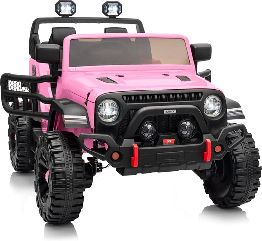 2 Seater Ride on Car for Kids - Light Pink Electric Toy